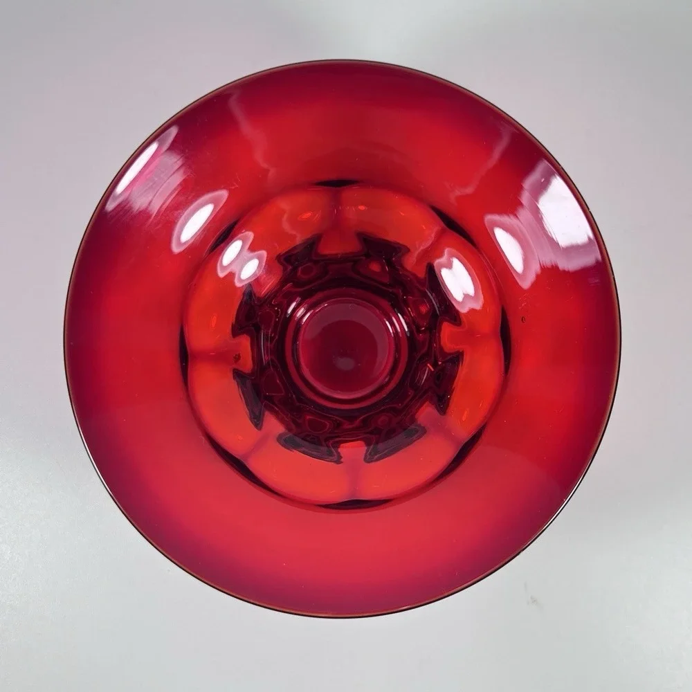 Cambridge Glass Georgian Sherbet In Carmen Red Ruby‎ Elegant 5